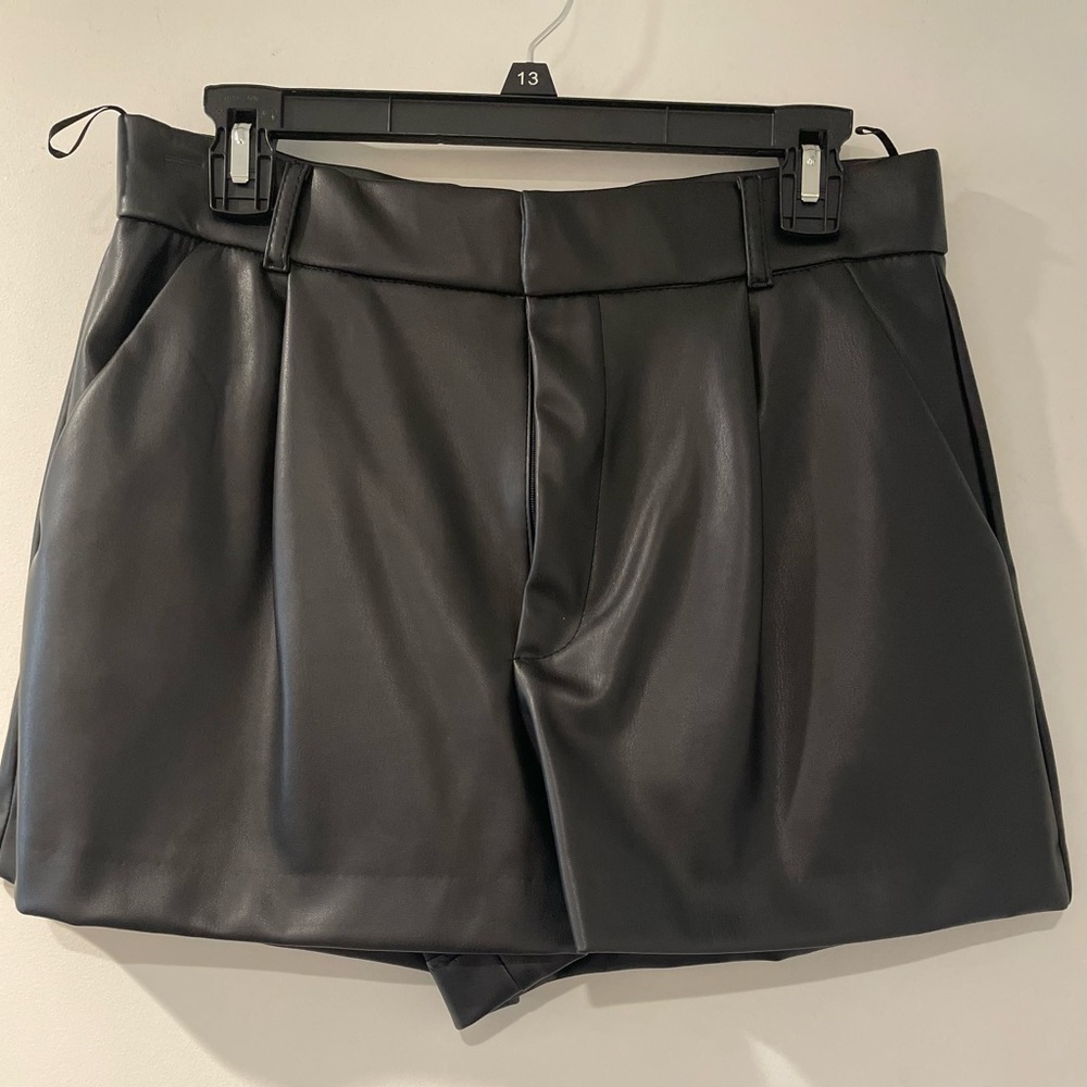 Leather shorts